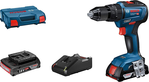 ΔΡΑΠΑΝΟΚΑΤΣΑΒΙΔΟ ΚΡΟΥΣΤΙΚΟ ΜΠΑΤΑΡΙΑΣ BOSCH PRO GSB 18V-55 BRUSHLESS 2X 2AH LI-ION 06019H5305