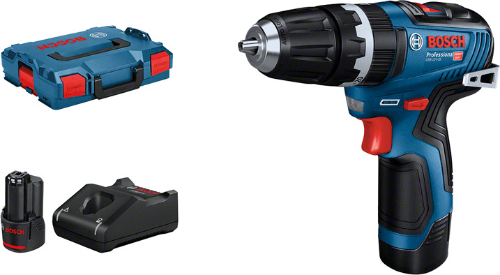 BOSCH GSB 12V-35 Professional Κρουστικό Δραπανοκατσάβιδο Μπαταρίας (2x3.0Ah) 06019J9000