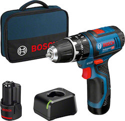 BOSCH GSB 12V-15 PROFESSIONAL ΚΡΟΥΣΤΙΚΟ ΔΡΑΠΑΝΟΚΑΤΣΑΒΙΔΟ ΜΠΑΤΑΡΙΑΣ + ΣΕΤ ΕΞΑΡΤΗΜΑΤΩΝ 06019B690H