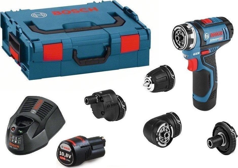 Bosch GSR 12V-15 FC Set Professional ΔΡΑΠΑΝΟΚΑΤΣΑΒΙΔΟ ΜΕ 4 ΚΕΦΑΛΕΣ 06019F6000
