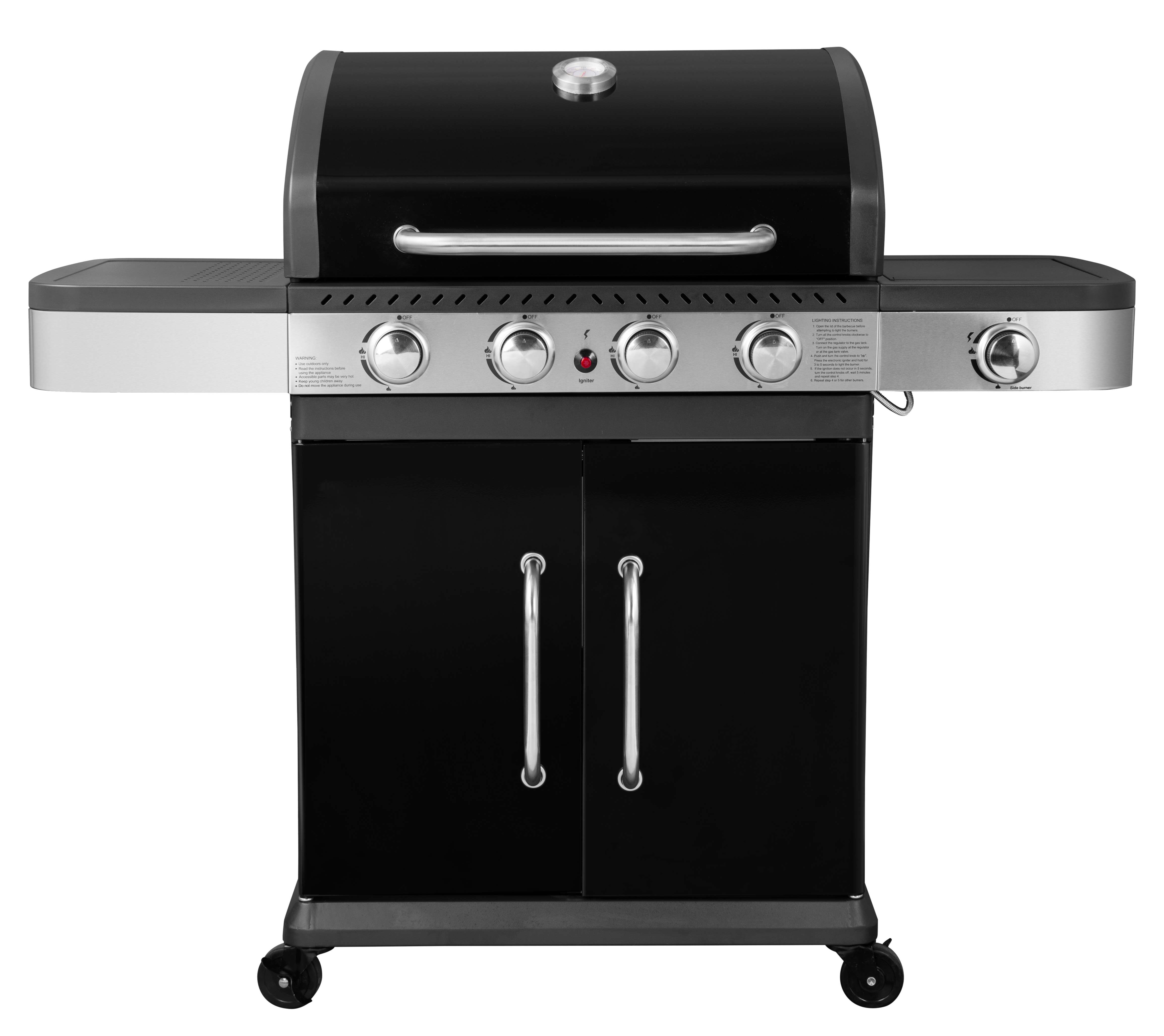 Ψησταριές (BBQ) Υγραερίου με 4 Καυστήρες + 1 Πλαϊνή Εστία UNIMAC 661316