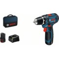 BOSCH GSR 12V-15 PROFESSIONAL ΔΡΑΠΑΝΟΚΑΤΣΑΒΙΔΟ ΜΠΑΤΑΡΙΑΣ + 2XGBA 2.0AH + GAL 12V-20 060186810F