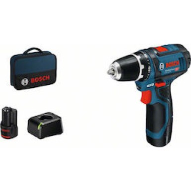 BOSCH GSR 12V-15 PROFESSIONAL ΔΡΑΠΑΝΟΚΑΤΣΑΒΙΔΟ ΜΠΑΤΑΡΙΑΣ + 2XGBA 2.0AH + GAL 12V-20 060186810F