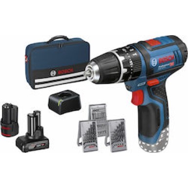 BOSCH GSB 12V-15 PROFESSIONAL ΚΡΟΥΣΤΙΚΟ ΔΡΑΠΑΝΟΚΑΤΣΑΒΙΔΟ ΜΠΑΤΑΡΙΑΣ + ΣΕΤ ΕΞΑΡΤΗΜΑΤΩΝ 06019B690G
