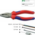 Πένσα Ίσια Ηλεκτρολόγου Μήκους 160mm Knipex 0302160