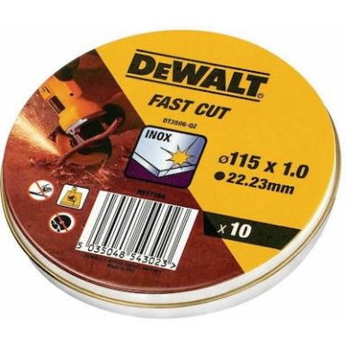 DeWalt DT3506 – Δίσκος κοπής INOX 115×1.0mm 10τμχ
