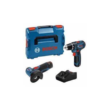 BOSCH - GSR 12V-15 + GWS 12V-76 Δραπανοκατσάβιδο & Γωνιακός Τροχός Μπαταρίας 12V (2x2.0Ah) 0615990N2U