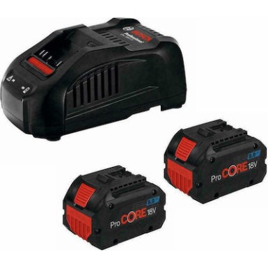 BOSCH PROFESSIONAL ΣΕΤ 2 ΜΠΑΤΑΡΙΕΣ ProCORE 18V 5.5Ah ΚΑΙ ΦΟΡΤΙΣΤΗΣ GAL 1880 CV 1600A0214C 