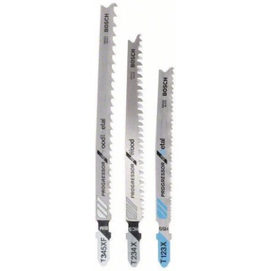 Σετ Λάμες Για Κοπή Ξύλου & Μετάλλου PROGRESSOR 3τμχ. Bosch 2607010515