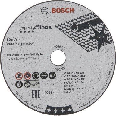 BOSCH - Δίσκος Κοπής 76mm για GWS 10.8 V-EC - 5 Τεμ  2608601520