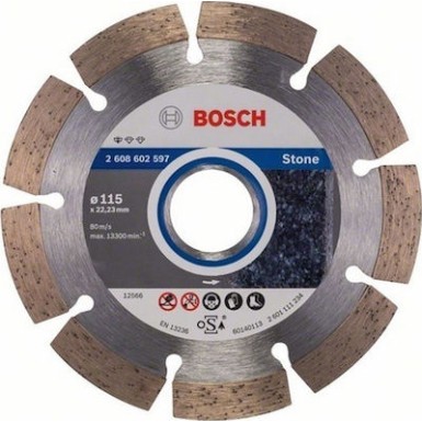 Bosch - Διαμαντόδισκος Κοπής Standard for Stone 115mm ΚΩΔΙΚΟΣ: 2608602597