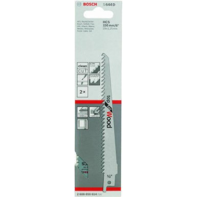 BOSCH - S644D Σπαθόλαμα Top for Wood 150mm - 2 Τεμάχια 2608650614