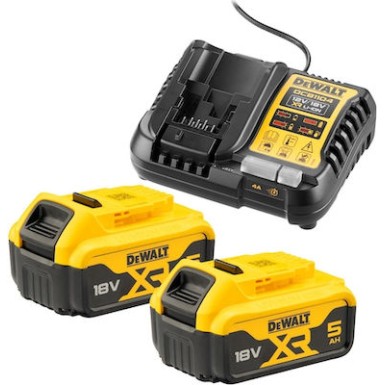 Dewalt Σετ Μπαταρίες & Φορτιστής 5.0Ah 18V DCB1104P2
