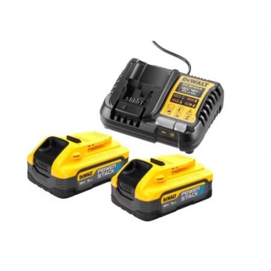 DEWALT 18V XR ΚΙΤ 2x5Ah POWERSTACK + Πολυφορτιστής 4A DCB1104H2-QW