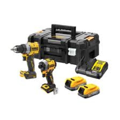 Σετ επαναφορτιζόμενων εργαλείων DeWALT , 18 V, με 2 μπαταρίες, φορτιστή και βαλίτσα DCK2051E2T