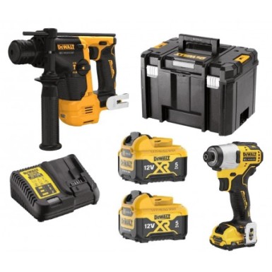 DEWALT Σετ Παλμικό Κατσαβίδι & Πιστολέτο 12V (2x5.0Ah) DCK2104P2T-QW