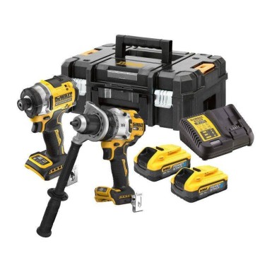DEWALT 18V Set Δραπανοκατσάβιδο DCD1007 + Παλμικό 3 ταχυτήτων DCF860N + 2x5.0Ah + φορτστής DCK2200H2T-QW