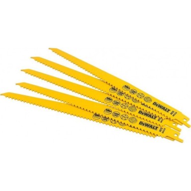 Λάμες κοβαλτίου κοπής ξύλου 152/3.6-5.1 mm Σετ 5 τμχ Dewalt DT2359