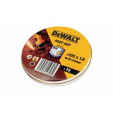 DEWALT - Δίσκος Κοπής Inox 125mm 10 Τεμαχίων DT3507