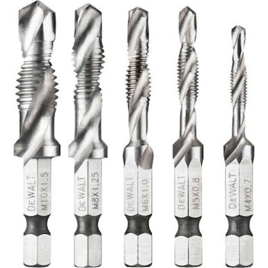 Σετ Τρυπάνια-Κολαούζα Impact Τιτανίου DEWALT 4-10mm 5Τεμ DT50060