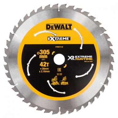 DEWALT Δίσκος Κοπής Ξύλου EXTREME XR 305mm X 30mm 42 Δόντια DT99574-QZ