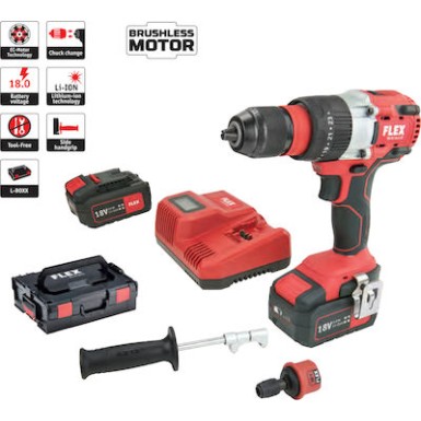 Δραπανοκατσάβιδο Κρουστικό Μπαταρίας 2x5.0Ah Flex PD 2G 18.0-EC 18V 487961