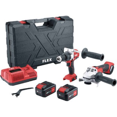 FLEX - PD 2G 18.0-EC FS55 & L 125 18.0-EC C Σετ Κρουστικό Δραπανοκατσάβιδο & Γωνιακός Τροχός 18V (2x5.0Ah) 516198