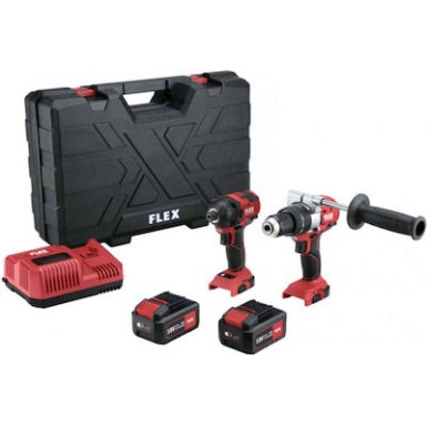 FLEX - PD 2G 18-EC FS55 & ID 1/4" 18.0-EC C Σετ Κρουστικό Δραπανοκατσάβιδο & Παλμικό Κατσαβίδι 18V (2x5.0Ah) 516236