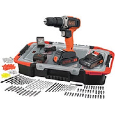 ΔΡΑΠΑΝΟΚΑΤΣΑΒΙΔΟ ΚΡΟΥΣΤΙΚΟ ΜΠΑΤΑΡΙΑΣ BLACK & DECKER 18V LI-ION 2Χ 1.5AH ORGANIZER + ACC BCD003BAST