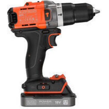 Δραπανοκατσάβιδο κρουστικό BLACK AND DECKER 18V, μπαταρία 1Χ1,5Ah σε κασετίνα BCD383D1XK-QW
