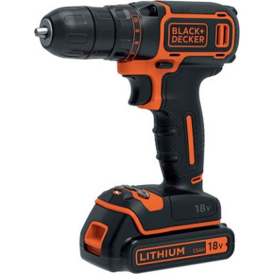 Δραπανοκατσάβιδο Μπαταρίας 18V (1x1.5Ah) - 14,4V - 18V - 20V ΧΩΡΙΣ ΚΡΟΥΣΗ - BLACK & DECKER BDCDC18-QW 