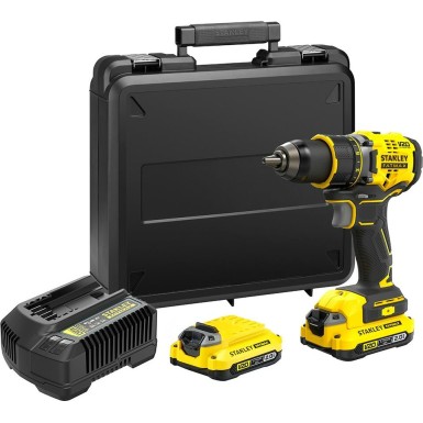 STANLEY FATMAX  20V BRUSHLESS Δραπανοκατσάβιδο 18V (2x2.0Ah) SFMCD720D2K-QW