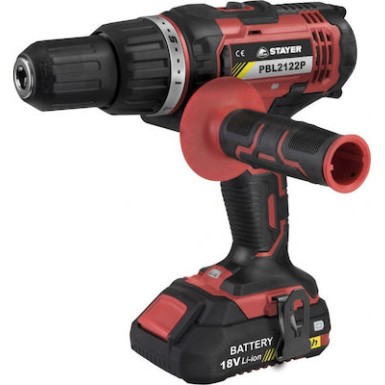 Stayer Κρουστικό Δραπανοκατσάβιδο Μπαταρίας 18V 3x2Ah PBL 2122 PK