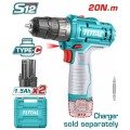TOTAL ΔΡΑΠΑΝΟΚΑΤΣΑΒΙΔΟ ΜΠΑΤ. Li-ion 12V / 1.5Ah / 20Nm / 2 ΜΠΑΤ Type C (TDLI12202)