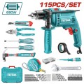 TOTAL ΣΕΤ ΔΡΑΠΑΝΟΣ 680W ΜΕ 115ΤΕΜ ΕΞΑΡΤΗΜΑΤΑ (ΤΗΚΤΗΡ1152)