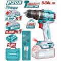 TOTAL ΕΠΑΓΓ. ΔΡΑΠ/ΒΙΔΟ ΚΡΟΥΣΤΙΚΟ ΜΠΑΤ. Li-ion 20V / 2Ah+4Ah / 86Nm / 2 ΜΠΑΤ BL Motor (TIDLI20868E)