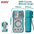 TOTAL ΕΠΑΓΓ. ΠΟΛΥΜΕΤΡΟ ΨΗΦΙΑΚΟ 600V True RMS με Μέτρηση AC/DC (TMT536002)