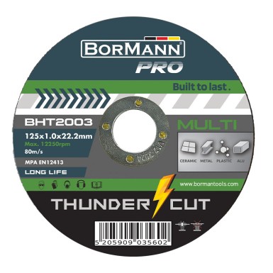 ΔΙΣΚΟΣ ΚΟΠΗΣ ''THUNDER-CUT" MULTI CUTTING LONG LIFE  Φ125x1mm 10τεμ.
