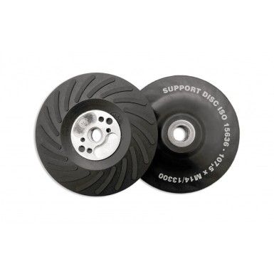 FLEXIPADS 11723 ΕΛΑΣΤΙΚΟΣ ΔΙΣΚΟΣ ΤΡΙΒΗΣ ΦΙΜΠΕΡ TURBO "ΣΚΛΗΡΟ" M14, 125MM (ΜΑΥΡΟ)