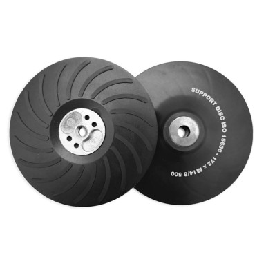 FLEXIPADS 11732 ΕΛΑΣΤΙΚΟΣ ΔΙΣΚΟΣ ΤΡΙΒΗΣ ΦΙΜΠΕΡ TURBO "ΣΚΛΗΡΟ" M14, 180MM (ΜΑΥΡΟ)