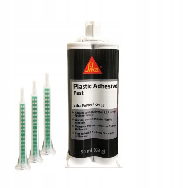 SIKA 527559 SIKAPOWER 2950 ΚΟΛΛΑ ΠΛΑΣΤΙΚΩΝ ,50ML (ΜΕ 3 ΜΥΤΕΣ), 3,0 ΜΙΝ