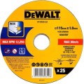 Δίσκος Κοπής Inox 115x1mm Σετ 25 τεμ DEWALT DT20593 