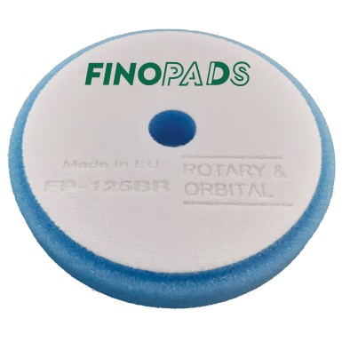 FinoPads FP-125BR ΣΦΟΥΓΓΑΡΙ ΓΥΑΛΙΣΜΑΤΟΣ "PRO" ΜΑΛΑΚΟ - ΦΙΝΙΡΙΣΜΑΤΟΣ 125/150mm, ΠΑΧΟΣ 30mm (ΜΠΛΕ)