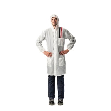 PELATEC SCW7005 POLYTEC COAT ΤΖΑΚΕΤ ΠΡΟΣΤΑΣΙΑΣ ΒΑΦΗΣ ΜΕ ΚΟΥΚΟΥΛΑ, ΜΑΚΡΥ, ΕΠΑΝ/ΜΕΝΟ - XXL (ΛΕΥΚΟ)