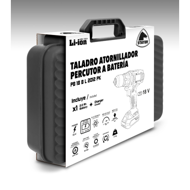 STAYER Κρουστικό Δραπανοκατσάβιδο Μπαταρίας 18V L20series (σετ 1 μπαταρία 2.0Ah και φορτιστής)