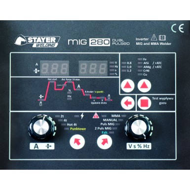 STAYER Μηχανή Συγκόλλησης Σύρματος Inverter Διπλού Παλμού 280Α