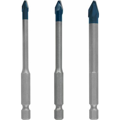 Bosch Expert HEX-9 HardCeramic Σετ 3 Τρυπάνια με Εξάγωνο Στέλεχος για Γυαλί και Πλακίδια 2608900595