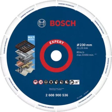 Δίσκος κοπής EXPERT Diamond Metal Wheel 230 x 22,23mm BOSCH 2608900536