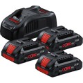 Σετ Μπαταρίες ProCORE & Φορτιστής 3x4.0Ah - 18V - 20V - BOSCH 0615990N2G