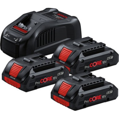 Σετ Μπαταρίες ProCORE & Φορτιστής 3x4.0Ah - 18V - 20V - BOSCH 0615990N2G